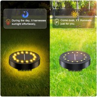 Mizmakp Solar Lights Outdoor 12 Pack Pathway Waterproof Ip65 Solar Garden Lights Landscape Lighting In Ground Lights For Path