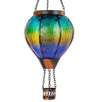 Vewolight Hot Air Balloon Solar Lantern Hanging Solar Lantern With Flickering Flame Decorative Solar Lanterns Outdoor Waterpro