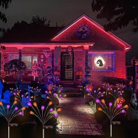 6Pack Total 48Led Purple And Orange Solar Halloween Lights Outdoor Solar Garden Lights