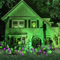 Ozs 6Pack Total 48Led Purple And Green Solar Halloween Lights Solar Firefly Lights Outdoor Solar Garden Lights Solar Lights