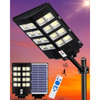 Gefolly 1000W Solar Street Lights Outdoor 100000Lm Commercial Parking Lot Light Dusk To Dawn 6500K Solar Security Flood Lights