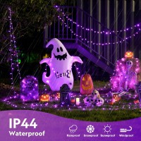 Jmexsuss 400 Led Purple Lights For Halloween 8 Modes Purple String Lights Indoor132Ft Purple Christmas Lights Outdoor Waterpro