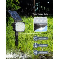 Adiding Solar Spot Lights Outdoor 4 Pack Solar Lights For Outside With Optical Lenses 3 Brightness Spotlight Landscape Lightin