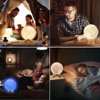 Moon Lamp 16 Color Moon Night Light Usb Night Light For Kids Led Moon Light Ball With Stand Remotetouch Control Nightlight