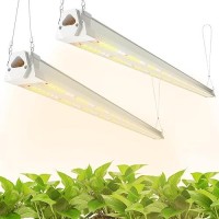 Freelicht 2 Pack 4Ft Led Grow Light 40W 250W Equivalent Full Spectrum Sunlight Growing Lamp Fixture Linkable Hanging Plant