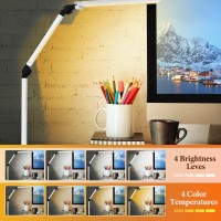 Led Desk Lamp For Home Office Creative Touch Reading Light With Memory Dual Light And Adjustable Swing Arm 15W 4 Cct Eyecare M