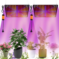 Fyeme Grow Light 225 Leds Plant Lamp Led Full Spectrum Grow Lights With 4 Hooks For Plants Vegetables Flowers (2 Pieces Red Blue White Orange)