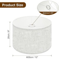 Drum Lamp Shades For Table Lamps 12X12X8 Linen Lampshade Easy Assembly Lamp Shade With E27 To E26E14 Adapters For Floor L