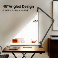 Bzta Led Desk Lamp For Home Office Ultra Bright Touchdimming Architect Table Lamp With Clamp 24W Adjustable Foldable Three Sw