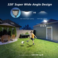 Okpro Solar Lights Outdoor Waterproof 320 Wide Angle Solar Flood Lights Outdoor Dusk To Dawn Solar Street Lights Outdoor Motio