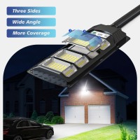 Okpro Solar Lights Outdoor Waterproof 320 Wide Angle Solar Flood Lights Outdoor Dusk To Dawn Solar Street Lights Outdoor Motio