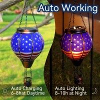 Kelvinlux Hot Air Balloon Outdoor Solar Lantern With Flickering Flame Hanging Light Waterproof For Garden Patio Yard Party Porc