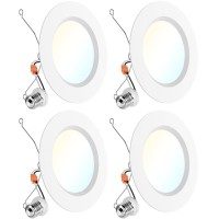 Sunco 4 Pack Led Recessed 6 Inch High Brightness 1700 Lm Selectable Cct 2700K3000K4000K5000K6000K Dimmable Can Lights Ba