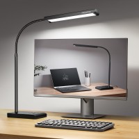 Lepowertec Led Desk Lamp 12W Reading Desk Lamp For Office Home With 60 Lighting Modes Touch Control Timer Function 750Lm B