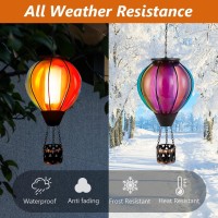 Vewolight Colorful Hot Air Balloon Solar Lantern Hanging Solar Lantern With Flickering Flame Solar Lanterns Outdoor Waterproof