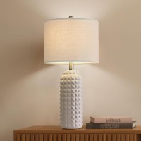 Gsafava 245 Single Modern Ceramic Table Lamp Lamp For Bedroom White Lamp For Living Room Farmhouse Nightstand Lamp Tall