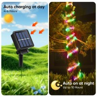 Ariceleo Solar String Lights With Pvc Tube 4 Pack 33 Ft 100 Led Multi Color 8 Modes Durability Waterproof For Outdoor Us