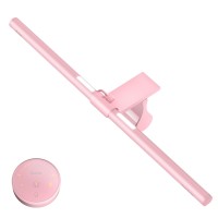 Quntis Pink Monitor Light Bar With Remote Eyecare No Glare Space Saving Computer Desk Lamp As Gifts For Girls Stepless Dimmi