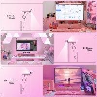 Quntis Pink Monitor Light Bar With Remote Eyecare No Glare Space Saving Computer Desk Lamp As Gifts For Girls Stepless Dimmi