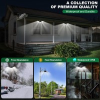 Solar Shed Light Outdoor Indoor Upgrade 1200Lm 174Led 4 And 1 Heads Motion Sensor Pendant Light Solar Lights With 5 Lighting Mo