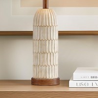 Oyears 265 Table Lamp For Living Room Bedroom Lamp With Usb Ac Charging Ports Modern Farmhouse Bedside Lamps For Night Stand