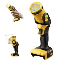 Gunoze Cordless Led Work Light For Dewalt 20V Battery Up To 800 Lumens With Low Voltage Protection 90 Degree Rotating Widean