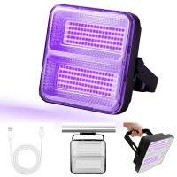 Benss Rechargeable Led Uv Black Lights 100W 395Nm 9600 Mah Battery Powered Blacklight Ip65 Waterproof Portable For Glow Party