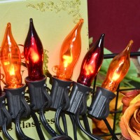 12 Pack Orange And Purple Light Bulbs Halloween Flame Light Bulbs E12 Base C18 Flickering Flame Light Bulbs For Indoor Outdoor