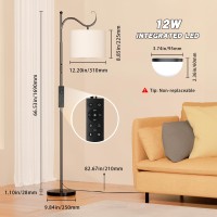 Sibrille Led Floor Lamp For Living Room With 4 Color Temperatures 1200Lm Tall Lamp With Remote Control Touch Stepless Dimmin