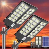 Deepn Solar Street Light 4800W 360000 Lumens Ip66 Waterproof Dusk To Dawn Led Solar Flood Light Motion Sensor Solar Parking Lot