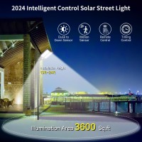 Deepn Solar Street Light 4800W 360000 Lumens Ip66 Waterproof Dusk To Dawn Led Solar Flood Light Motion Sensor Solar Parking Lot