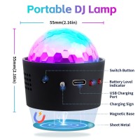 Disco Ball For Car Disco Lights With Sound Activated Multicolor Lights Mini Disco Ball Dj Disco Lights For Car Room Music Lights