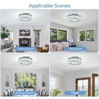 165 Inch Crystal Chandelier Led Modern Flush Mount Ceiling Light Fixtures Round Ring Luxury Large Chandelier For Living Room Be