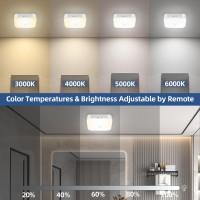 Rechargeable Motion Sensor Closet Light With Remote Battery Operated Wireless Ceiling Lights 500Lm4 Colors Dimmable Motion A