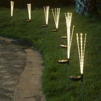 Kemooie 4 Pack Solar Garden Lights Total 288 Led Solar Outdoor Lights Waterproof Pathyway Lights For Outdoor Lawn Patio Garden