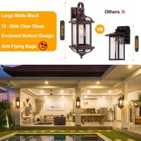 Roravilila 18 Bronze Outdoor Light Fixtures With Dusk To Dawn Sensor 2Pack Antirust Aluminum Brown Outside Lights For Hous