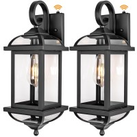 Roravilila 18 Dusk To Dawn Outdoor Lights For House 2Pack Antirust Aluminum Exterior Light Fixtures With Fully Enclosed Bo