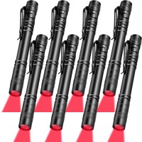 Tuanse 8 Pcs Red Light Flashlight Red Led Flashlight Red Light Pen Light Flashlight Super Bright Red Flashlight Red Torch For As