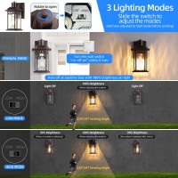 Dastor Motion Sensor Outdoor Lights 2 Pack Brown Exterior Light Fixture Wall Lantern Dusk To Dawn Outdoor Lighting 100 Alumin