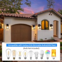 Dastor Motion Sensor Outdoor Lights 2 Pack Brown Exterior Light Fixture Wall Lantern Dusk To Dawn Outdoor Lighting 100 Alumin