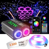 Starlight Headliner Kit 1300Pc Dual Color Shooting Stars 32W Twinkle Meteor 2In1 Light Engine 1300Pcs075Mm135Ft Rgbw F