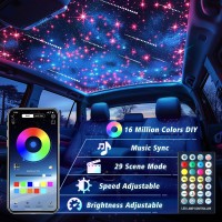 Starlight Headliner Kit 1300Pc Dual Color Shooting Stars 32W Twinkle Meteor 2In1 Light Engine 1300Pcs075Mm135Ft Rgbw F