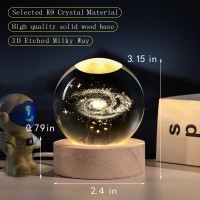 Qianchang 3D Galaxy Crystal Ball Night Light With Stand Milky Way Galaxy Glass Sphere Lamp Decorative Glass Ball Paperweight2