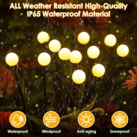 8Pack Solar Garden Lights 48 Led Firefly Solar Lights For Outside 4Th Of July Decorations Waterproof Swaying Solar Powered Yar