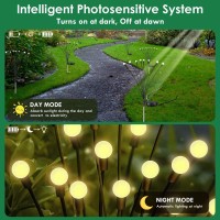 8Pack Solar Garden Lights 48 Led Firefly Solar Lights For Outside 4Th Of July Decorations Waterproof Swaying Solar Powered Yar