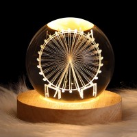 Dniebw 3D Night Ferris Wheel Lamp Ferris Wheel Light With Stand Ouch Control And Usb Rechargeable Gift For Boy Girl Friends Vale