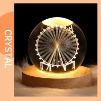 Dniebw 3D Night Ferris Wheel Lamp Ferris Wheel Light With Stand Ouch Control And Usb Rechargeable Gift For Boy Girl Friends Vale