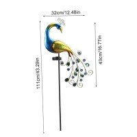 Qmjddymx Solar Lights Outdoor Garden,Solar Light Peacock Garden Light Metal Peacock Garden Solar Lamp 300Mah Outdoor Decorative Garden Stake Lights Solar Peacock Stake For Yard Decorations