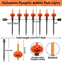 135Ft Halloween Pumpkin Pathway Lights Pumpkin Stake Lights With 7 Pack Cute Pumpkin Bulbbe Lights 1575 Tall Bubbled Pumpkin