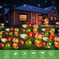 Solar Garden Lights Outdoor 2024 Upgraded Anthurium Plant Solar Flowers Lights Outside Waterproof Gardening Gifts For Mom Wome